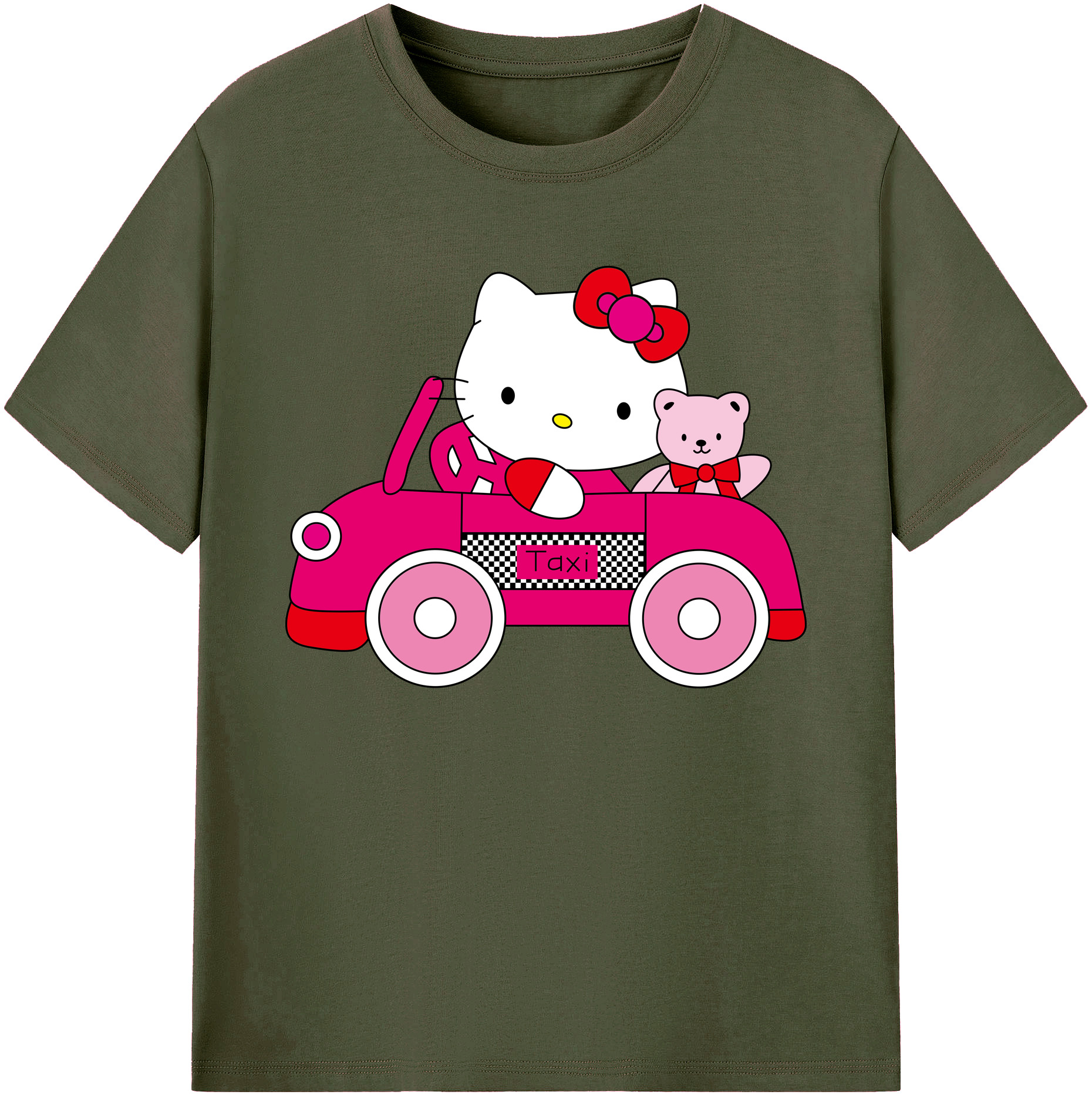 （画像用） Hello Kitty ハローキティ 綿100％ メンズ半袖Tシャツ｜肌触りやわらか＆通気性